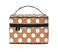 Borsa cosmetica da viaggio Wave Point marrone per donna e ragazza, grande organizer per il trucco, articoli da toeletta portatili