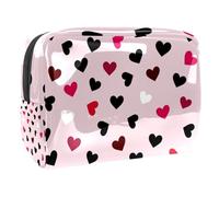Borsa cosmetica del PVC della borsa di trucco di viaggio della superficie della terra dello spazio per le donne e le ragazze, Multicolore 6., 18.5x7.5x13cm/7.3x3x5.1in