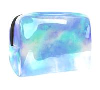 Borsa cosmetica del PVC della borsa di trucco di viaggio della superficie della terra dello spazio per le donne e le ragazze, Multicolore 2., 18.5x7.5x13cm/7.3x3x5.1in