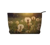 Borsa cosmetica del velluto a coste di grande capacità del modello del dente di leone, borsa impermeabile alla moda di stoccaggio degli articoli da, Nero , Taglia unica