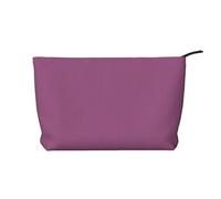 Borsa cosmetica del velluto a coste di grande capacità del modello rosso dell'uva di colore solido, borsa impermeabile alla moda di stoccaggio degli articoli da, Nero , Taglia unica
