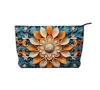 Borsa cosmetica del velluto a coste stampata corona di mistica, borsa impermeabile di stoccaggio degli articoli da toeletta di viaggio di grande capacità, Nero , Taglia unica