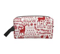 Borsa cosmetica dell'organizzatore cosmetico di modo della stampa del cervo dell'orso della natura selvaggia degli animali, borsa cosmetica dell'organizzatore, Animale Wilderness Orso Cervo, Taglia