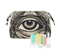 Borsa cosmetica di grande capacità del modello dell'occhio che vede tutti i sacchetti cosmetici per le donne, Multicolore, Taglia unica, casual