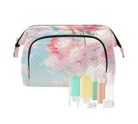 Borsa cosmetica di grande capacità della borsa di trucco di viaggio della rosa sotto la nuvola borse cosmetiche, Multicolore, Taglia unica, casual