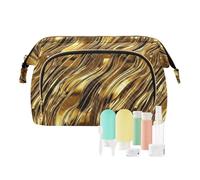 Borsa cosmetica di irregolarità dell'oro Sacchetto di viaggio di trucco impermeabile dei monili per l'organizzatore degli oggetti personali