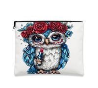 Borsa cosmetica floreale, Blooms in Vintage Nature Decorative Travel Makeup Bags per le donne, piccola borsa portatile in tela con cerniera, regalo per la festa della mamma primaverile borsa da