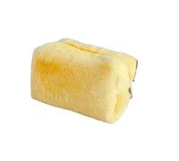 Borsa cosmetica grande in tinta unita con cerniera Borsa per trucco in pelliccia carina per le donne da viaggio Make Up Borsa da toilette Sacchetto di lavaggio Sacchetto della penna della peluche, 5