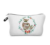 Borsa Cosmetica Gufo Bruno Pochette Mare,Pochette Trucchi,Astuccio Trucchi,Portatile Da Viaggio Pochette Beauty Case Da Viaggio,Travel Essentials,Coin Purse,Portamonete