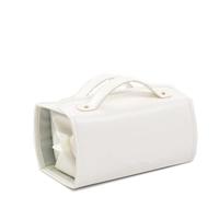 Borsa cosmetica impermeabile in pelle, borsa da toilette da viaggio 4 in 1 staccabile per donna, borsa da toilette arrotolabile per donna, borsa cosmetica multi scomparto (Bianco)