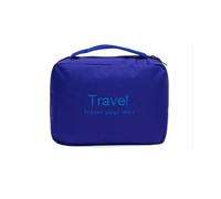 Borsa cosmetica impermeabile pieghevole da viaggio per uomini e donne borse da trucco per articoli da toeletta organizer da appendere borsa da bagno, Blu reale, 2PCS