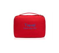 Borsa cosmetica impermeabile pieghevole da viaggio per uomini e donne borse da trucco per articoli da toeletta organizer da appendere borsa da bagno, Rosso, 1 pezzo