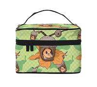 Borsa cosmetica impermeabile portatile di grande capacità dello scoiattolo del fumetto 23x17x16cm per il regalo del compagno di nozze di sport all'aperto di viaggio, Nero , Taglia unica