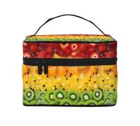 Borsa cosmetica impermeabile portatile di grande capacità di frutta fresca 23x17x16cm per il regalo del compagno di nozze di sport all'aperto di viaggio, Nero , Taglia unica