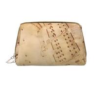 Borsa cosmetica impermeabile portatile in pelle con chiusura a cerniera in cinque righe per organizzare articoli da toeletta vari, bianco, Taglia unica