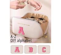 Borsa cosmetica in pelle PU impermeabile, borsa cosmetica a doppio strato con grande capacità, borsa da viaggio multifunzionale per il trasporto L,M,S,A,B,C,Y,X,Z,U,T,W,V,Q,P,R,O,N,I,H,K,J,E,D,G,F,Ade