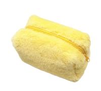 Borsa cosmetica in peluche progettata per le donne On The Way presenta stili semplici ma eleganti per tutte le tue esigenze di trucco, Giallo