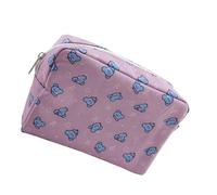 Borsa cosmetica in tela amichevole con chiusura a cerniera Organizzatori essenziali per bambini Borsa per il trucco per viaggi e uso quotidiano Organizzatore spazioso del prodotto del bambino, A
