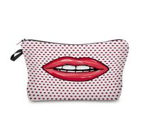 Borsa Cosmetica Labbra Rosse Pochette Mare,Pochette Trucchi,Astuccio Trucchi,Portatile Da Viaggio Pochette Beauty Case Da Viaggio,Travel Essentials,Coin Purse,Portamonete