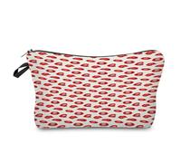 Borsa Cosmetica Labbra Rosse Pochette Mare,Pochette Trucchi,Astuccio Trucchi,Portatile Da Viaggio Pochette Beauty Case Da Viaggio,Travel Essentials,Coin Purse,Portamonete