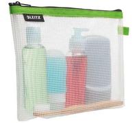Leitz WOW Busta da Viaggio per Cosmetici, Resistente all'Acqua, Adatta come Borsa per il Bagno, Indicata per i Viaggi, 24 x 17 x 3 cm, Verde, 40140054
