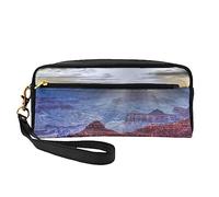 Borsa cosmetica multifunzionale in pelle con stampa Grand Canyon, Nero , Taglia unica
