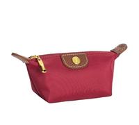 Borsa cosmetica multifunzionale Portamonete con cerniera da donna, porta carte d'identità compatto multi scomparto, cerniera multicolore, confezione da 2(Red-2pcs)