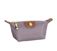Borsa cosmetica multifunzionale Portamonete con cerniera da donna, porta carte d'identità compatto multi scomparto, cerniera multicolore, confezione da 2(Grey)