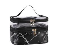 Borsa Cosmetica Multifunzione Travel Clear Makeup Bag Fashion Leopard Banda cosmetica Borsa da toeletta Organizzatore Organizzatore Impermeabile Femminile Storage Make Up Cases Pochette Trucchi (Colo