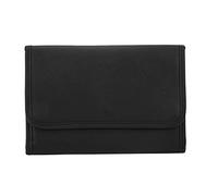 Borsa cosmetica nera, trousse da viaggio per il trucco, organizer per cosmetici in pelle PU impermeabile a grande capacità con design retrò pieghevole, ideale per le donne sempre