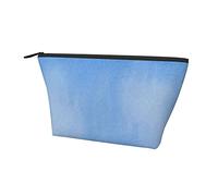 Borsa cosmetica Oxford impermeabile blu, custodia per trucco di grande capacità con cerniera per ragazze donne, porta cosmetici di lusso per penne e matite