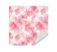 Borsa cosmetica Panno Lente Macchina Fotografica Portatile Viaggio Make Up Organizzatore Wrap 13.8 X 13.8 Wrapper per Organizzazione, Acquerello Pesca Fiore, 21.7x21.7in