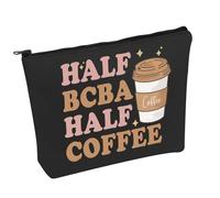 Borsa cosmetica per analista del comportamento, metà BCBA, metà caffè, borsa per cosmetici, terapeuta BCBA, idea regalo, Mezzo Bcba B