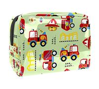 Borsa cosmetica per bambini che prende un treno sopra l'arcobaleno per le donne carino borsa alla moda borsa per il trucco impermeabile borsa da viaggio spaziosa borsa da toilette regalo per ragazze,