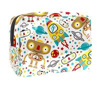 Borsa cosmetica per bambini che prende un treno sopra l'arcobaleno per le donne carino borsa alla moda borsa per il trucco impermeabile borsa da viaggio spaziosa borsa da toilette regalo per ragazze,