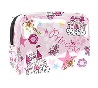 Borsa cosmetica per bambini che prende un treno sopra l'arcobaleno per le donne carino borsa alla moda borsa per il trucco impermeabile borsa da viaggio spaziosa borsa da toilette regalo per ragazze,