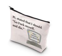 Borsa cosmetica per il trucco da infermiera ICU ED infermiera meme regali infermieri settimana regalo Med Surg infermiera borsa con cerniera, Ha affermato che io Regno Unito