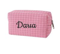 Borsa cosmetica personalizzata, Borse per trucco personalizzate carino con nomi, Borsa per trucco ricamata per donne damigella d'onore, Borsa da viaggio per trucco estetica, Borsa da toilette estetica