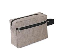 Borsa cosmetica portatile a doppio strato femminile e maschio multifunzione borsa digitale in tessuto da viaggio borsa da toilette 1 foro frizione centrifuga, cachi, Taglia unica