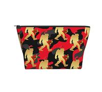 Borsa cosmetica portatile Bigf-oot Sasq-uatch Santa Christmas Makeup Pouch Borsa da toilette da viaggio per ragazze e donne