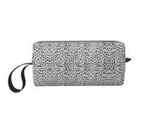 Borsa cosmetica portatile con stampa leopardata, custodia da viaggio, borsa organizer con cerniera per accesso rapido