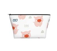 Borsa cosmetica portatile Cute Pink Pig Piggy Kawaii Makeup Pouch Borsa da toilette da viaggio per ragazze Donne
