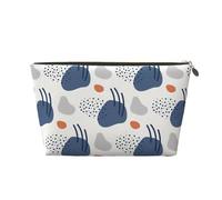 Borsa cosmetica portatile in pelle con fiori di vite, adatta per viaggi d'affari, per donna e uomo