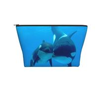 Borsa cosmetica portatile Panda Baby Killer Whale Borsa da trucco da viaggio Borsa da toilette per ragazze Donne