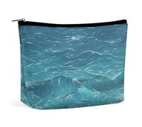 Borsa cosmetica portatile piccola, graziosa borsa da viaggio per il trucco, borsa da toilette impermeabile Deep Ocean per donna