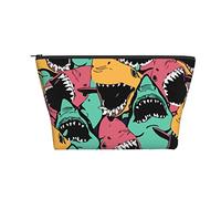Borsa cosmetica portatile Shark Deep Sea Animals Borsa da trucco da viaggio Borsa da toilette per ragazze Donne