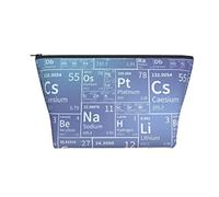 Borsa cosmetica portatile Tavola periodica chimica Borsa per trucco divertente Borsa da toilette da viaggio per ragazze Donne