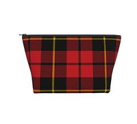 Borsa cosmetica portatile Wallace Clan Red Tartan Makeup Pouch Borsa da toilette da viaggio per ragazze e donne