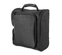 Borsa cosmetica professionale in nylon nero con sacchetti trasparenti per cosmetici, zaini da viaggio, per viaggi, palestra, campeggio, uso familiare, 32 x 18 x 36,5 cm