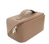 Borsa cosmetica ricamata personalizzata, borsa di trucco di cuoio su ordinazione dell'unità di elaborazione, borsa di trucco del cosmetico del monogramma, regali della damigella d'onore, regali del